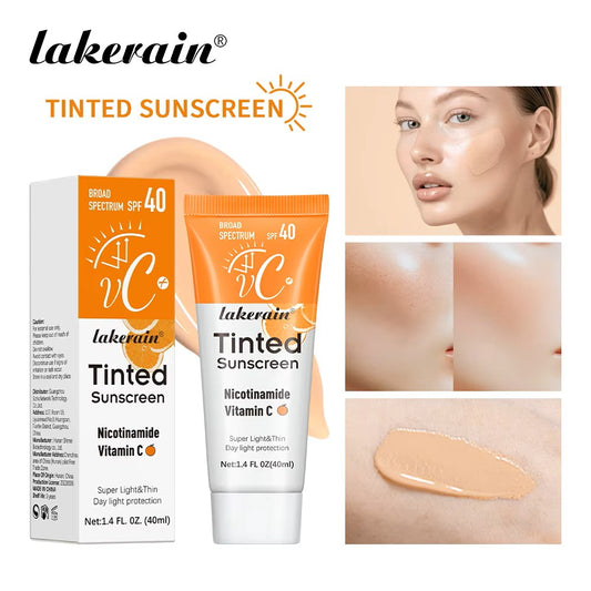 SPF40 Tinted Moisturizing VC Sunscreen Skin Protection Refreshing Makeup Sunscreen Cream UV Anti-aging Resistance Sunscreen